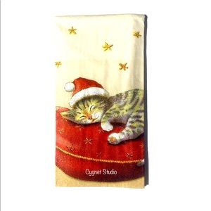Santa Hat Sleepy Kitten Purse Facial Tissue, 10 ct